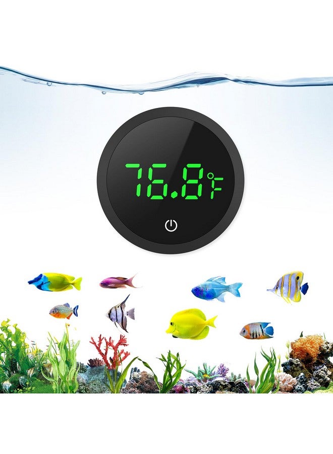 Ankilo Upgraded Aquarium Thermometer, 5S Refresh Speed, Wireless Digital Fish Tank Thermometer Led Display ±1°F, Stick-On Thermometer For Aquariums, Glass Containers - Image 1