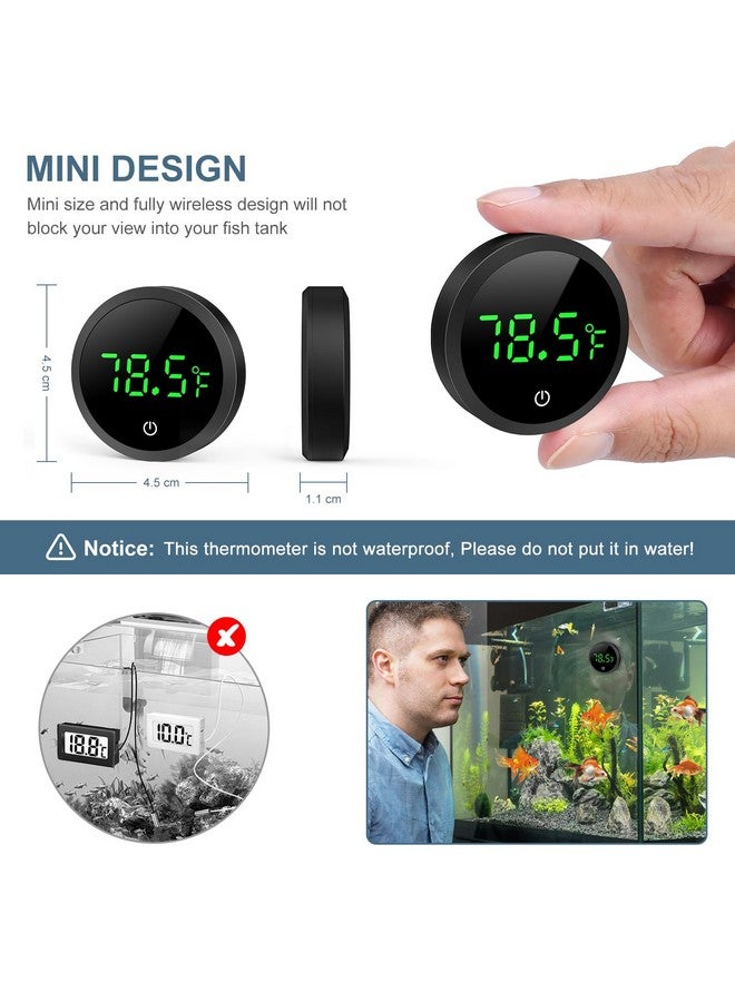 Ankilo Upgraded Aquarium Thermometer, 5S Refresh Speed, Wireless Digital Fish Tank Thermometer Led Display ±1°F, Stick-On Thermometer For Aquariums, Glass Containers - Image 4
