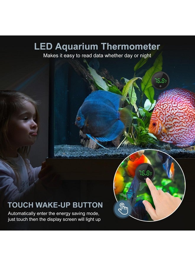 Ankilo Upgraded Aquarium Thermometer, 5S Refresh Speed, Wireless Digital Fish Tank Thermometer Led Display ±1°F, Stick-On Thermometer For Aquariums, Glass Containers - Image 3