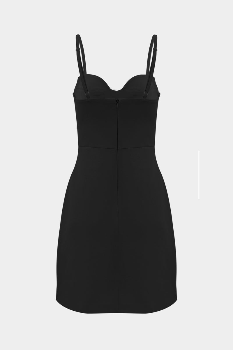 Açelya Okcu Premium Rose Detailed Strap Mini Women's Dress - Image 2