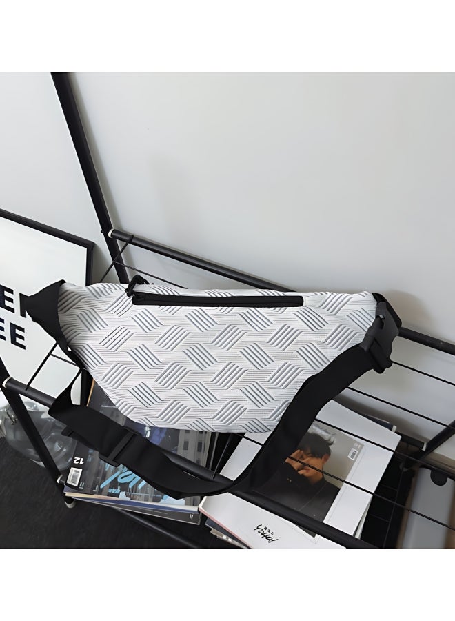 Men's/Women's  Versatile Line Crossbody Bag, Boys' and Girls' Nylon Shoulder Bag Sling Bag Side Bag Carry Bag, Daily Commuting Large-capacity Chest Bag Waistpack Belt Bag for Teenagers/Students - Image 4