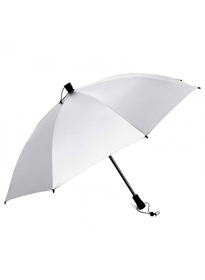 G4Free 46 Inch Large Hiking Umbrella Ultralight UV Silver Reflective Full-size Trekking Backpacking Umbrella (Silver/Black) - Image 4