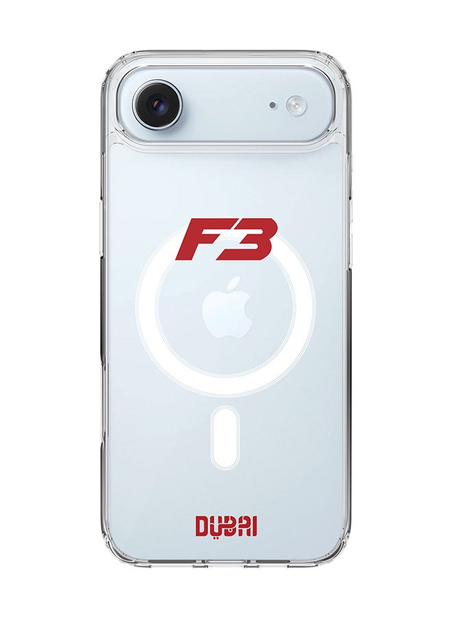 Stylizedd Classic Clear MagSafe Case for iPhone 17 Air , Hybrid Soft Case Flexible Edges Anti Drop TPU PC Gel Thin Transparent Cover [ Designed for iPhone 17 Air ] -  Faz3 Dubai Red