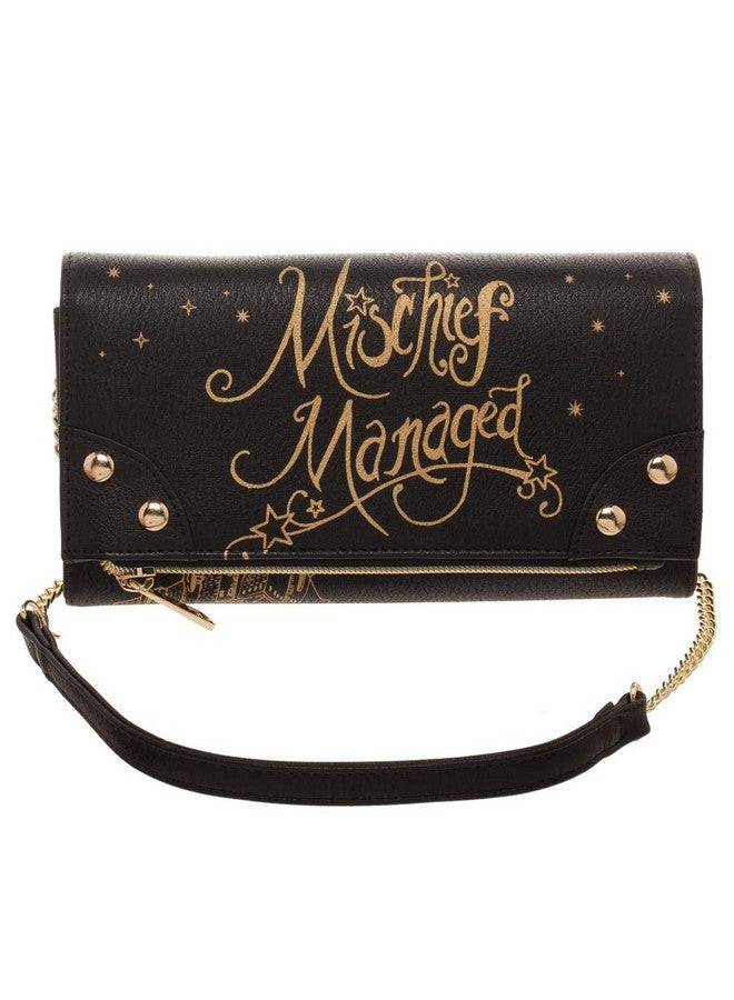 Bioworld Harry Potter Mischief Managed Foldover With Chain Strap Wallet - Image 1