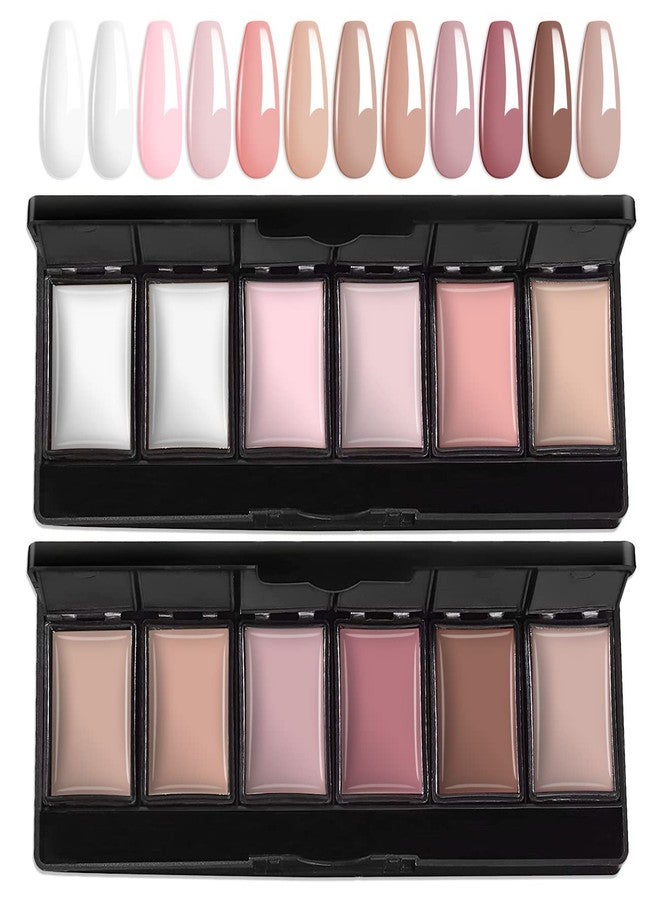 AIMEILI Solid Gel Nail Polish 12 Colours, Hema Free, Cruelty Free, Vegan, Soak Off U V LED White Pink Cream Nail Art Gel Paint Kit 2 - Image 1