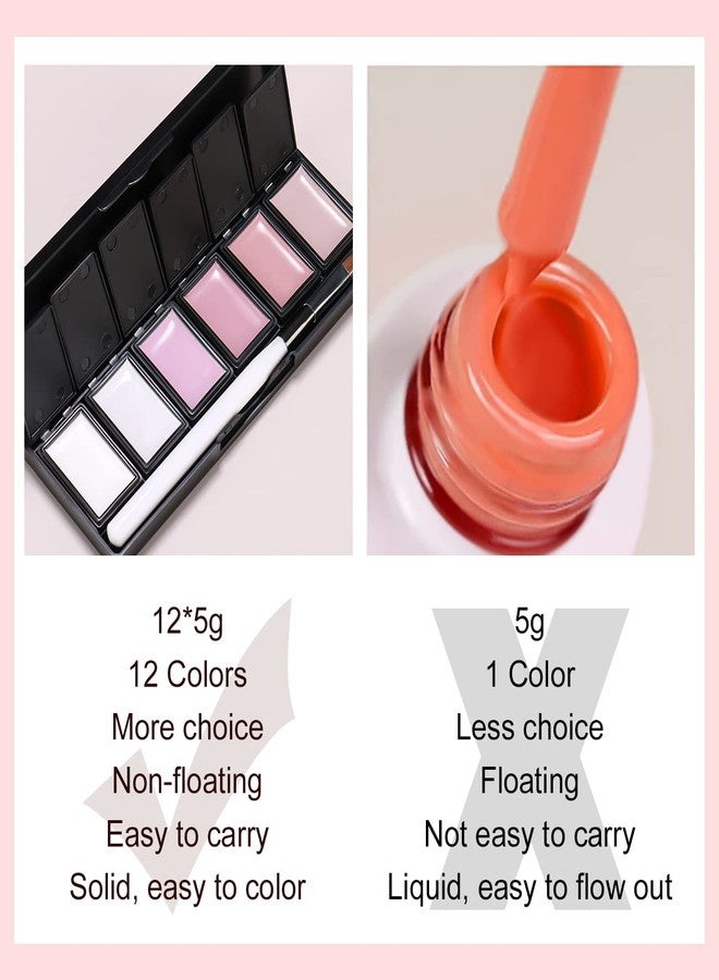 AIMEILI Solid Gel Nail Polish 12 Colours, Hema Free, Cruelty Free, Vegan, Soak Off U V LED White Pink Cream Nail Art Gel Paint Kit 2 - Image 3