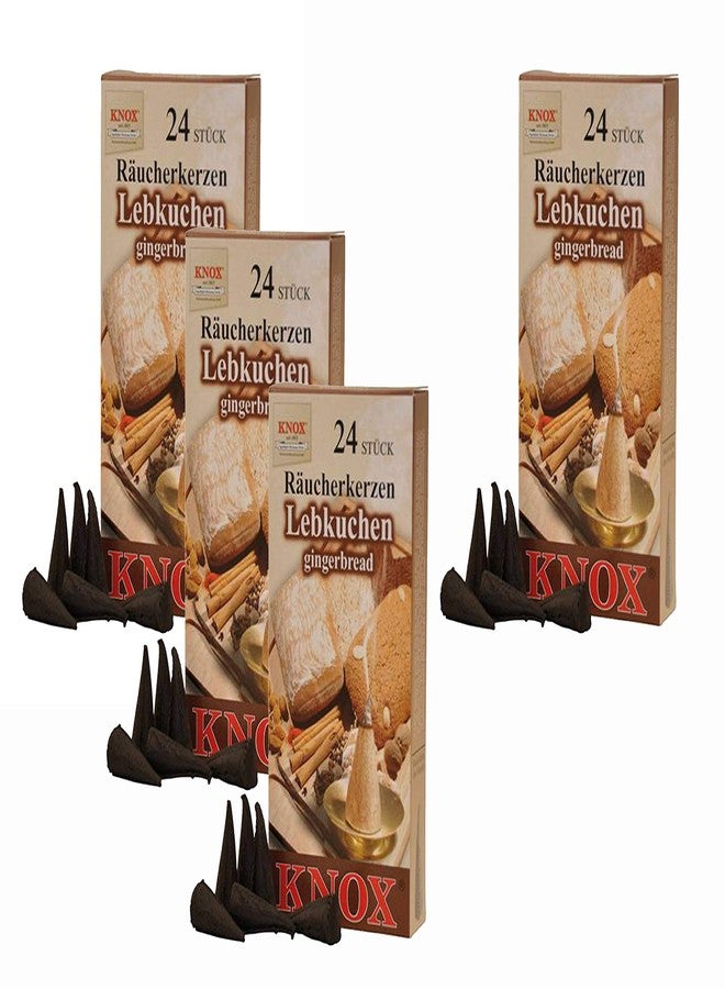 Knox Incense Cones, Made in Germany, Pack of 4, Lebkuchen