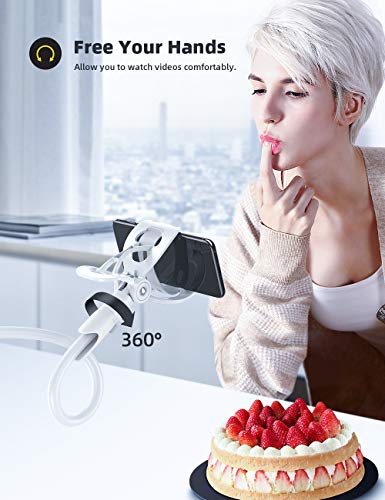 Lamicall Phone Holder, Gooseneck Mount, Compatible with 4-7'' Smartphones and Desktops, Adjustable Arm and Non-Slip Base, Easy to Install and Use - Image 2