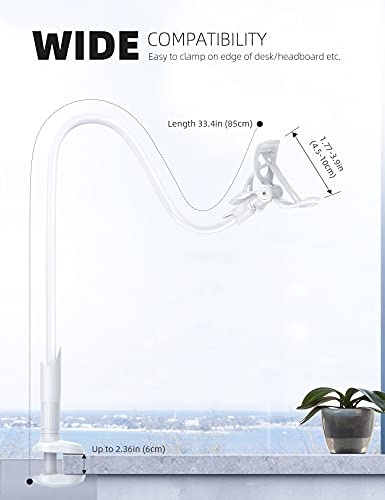 Lamicall Phone Holder, Gooseneck Mount, Compatible with 4-7'' Smartphones and Desktops, Adjustable Arm and Non-Slip Base, Easy to Install and Use - Image 5