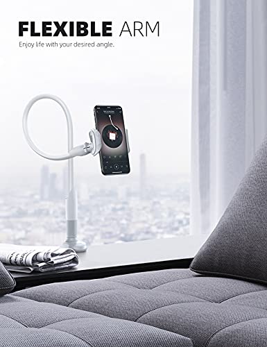 Lamicall Phone Holder, Gooseneck Mount, Compatible with 4-7'' Smartphones and Desktops, Adjustable Arm and Non-Slip Base, Easy to Install and Use - Image 3
