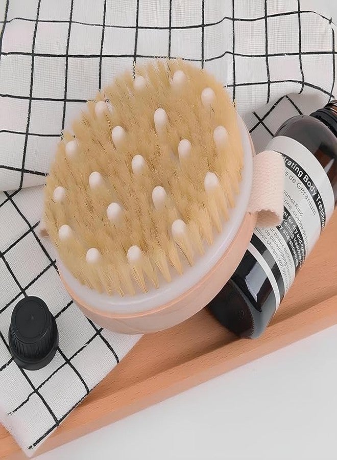 SGABANI Wooden Bath Brush with Massaging Nodes for Dry brushing | Wet and Dry Bath Brush for Cellulite and Lymphatic, Suitable for all skin types - Image 4
