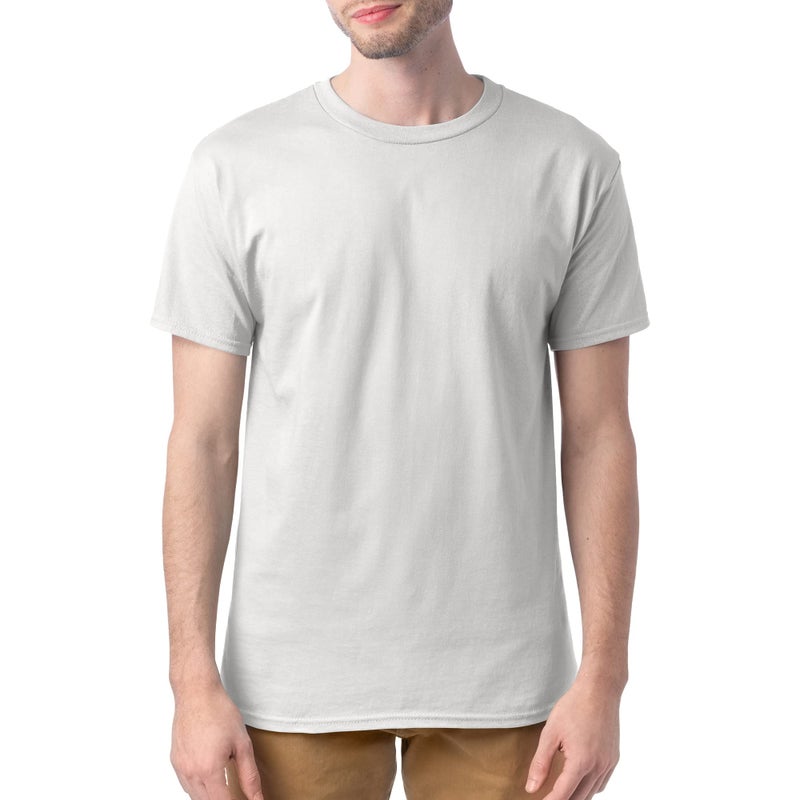 Hanes Mens Essentials Pack, Crewneck Cotton T-shirts For Men, 4 Or 6 Available Fashion-t-shirts, White - 4 Pack, Medium US - Image 2