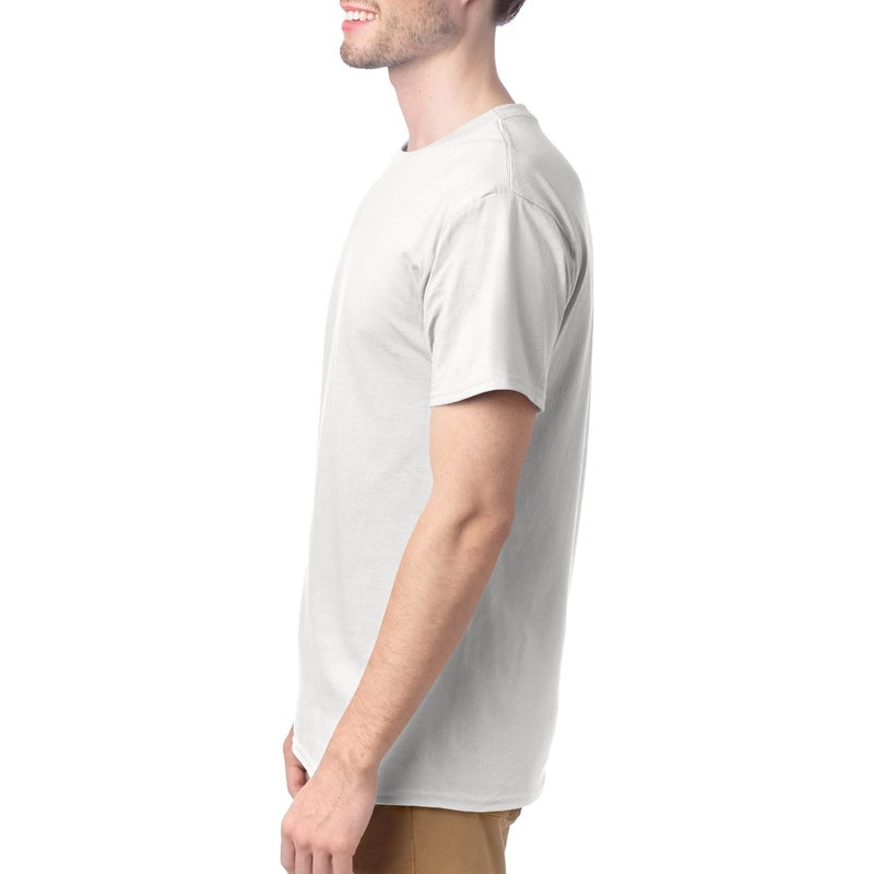 Hanes Mens Essentials Pack, Crewneck Cotton T-shirts For Men, 4 Or 6 Available Fashion-t-shirts, White - 4 Pack, Medium US - Image 4