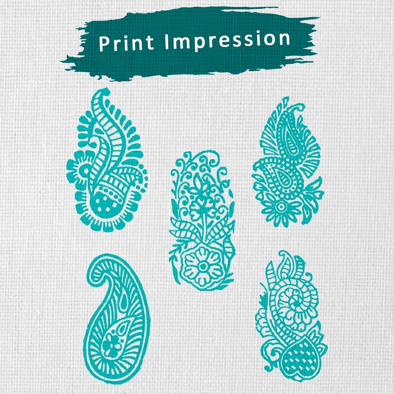 TWOGRAMS | Set of 5 | Wooden Stamp Block, Printing Stamp Design Set | Block for Printing Saree Border | Dresses, Craft Card Making, Scrapbook, Clay Pottery - Image 3