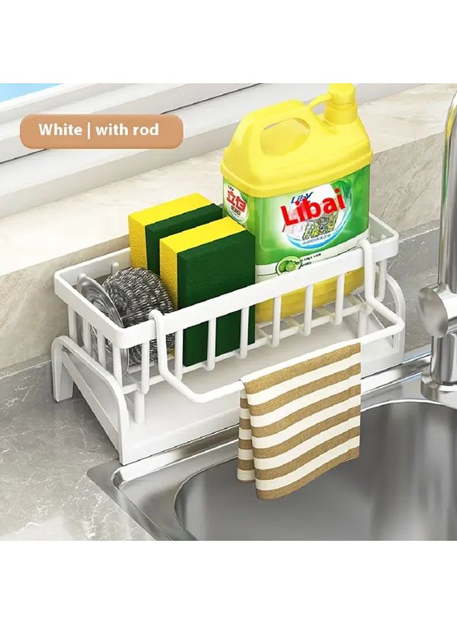 Black Sink Organizer Set Faucet Hanging Design For Kitchen And Bathroom Easy Clean Space Saving - Image 4