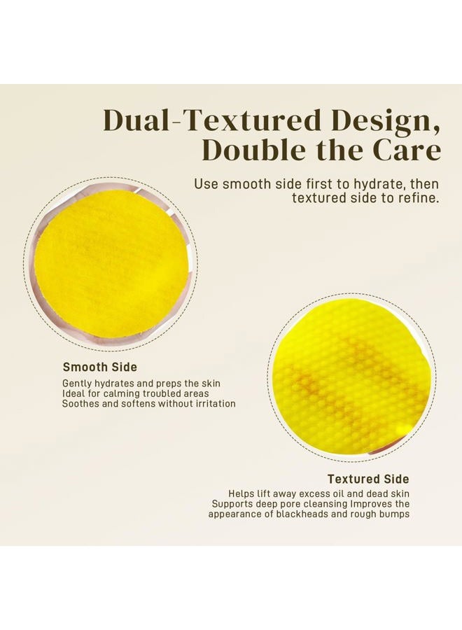 AOPO Kojic Acid and Turmeric Cleansing Pads, 50 Pcs, for Face Cleansing and Exfoliation - Image 3
