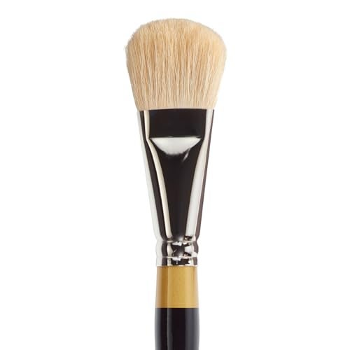 KINGART Premium Original Gold 9270-1 Oval MOP Series Artist Brush, Soft Synthetic Hair, Short Handle, for Acrylic, Watercolor and Oil Painting, Size 1" - Image 3