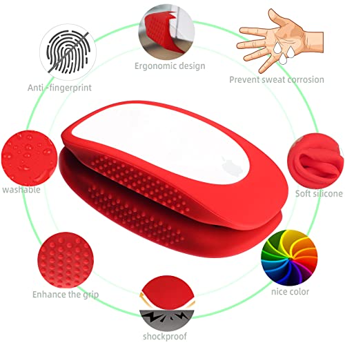 AKSHFETH Silicone Protector for Apple Magic Mouse, iMac Mouse Cover Case - Anti-Drop Protective Sleeve (Pink) - Image 3