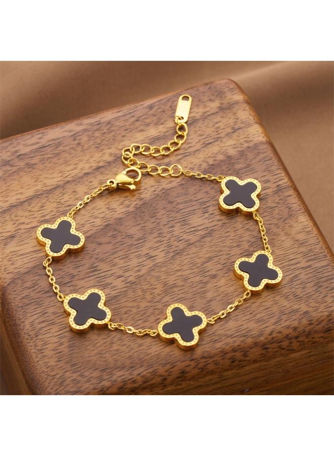 European And American Jewelry All-match Titanium Steel Bracelet Korean Bohemian Elegant Titanium Steel Non-fading Bracelet Female Jewelry