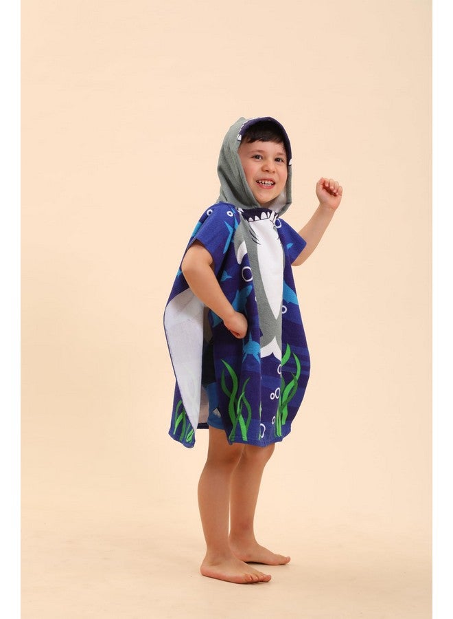 TEHALK Shark Hooded Towels for Kids/Boys/Girls/Toddler, Towel Robes/Wearable Towels for Kids 2-10, Poncho Beach Towels for Swimming/Pool - Image 4