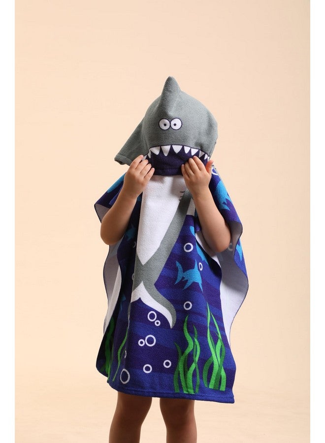 TEHALK Shark Hooded Towels for Kids/Boys/Girls/Toddler, Towel Robes/Wearable Towels for Kids 2-10, Poncho Beach Towels for Swimming/Pool - Image 5