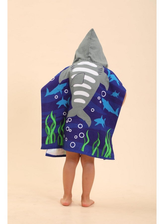 TEHALK Shark Hooded Towels for Kids/Boys/Girls/Toddler, Towel Robes/Wearable Towels for Kids 2-10, Poncho Beach Towels for Swimming/Pool - Image 3