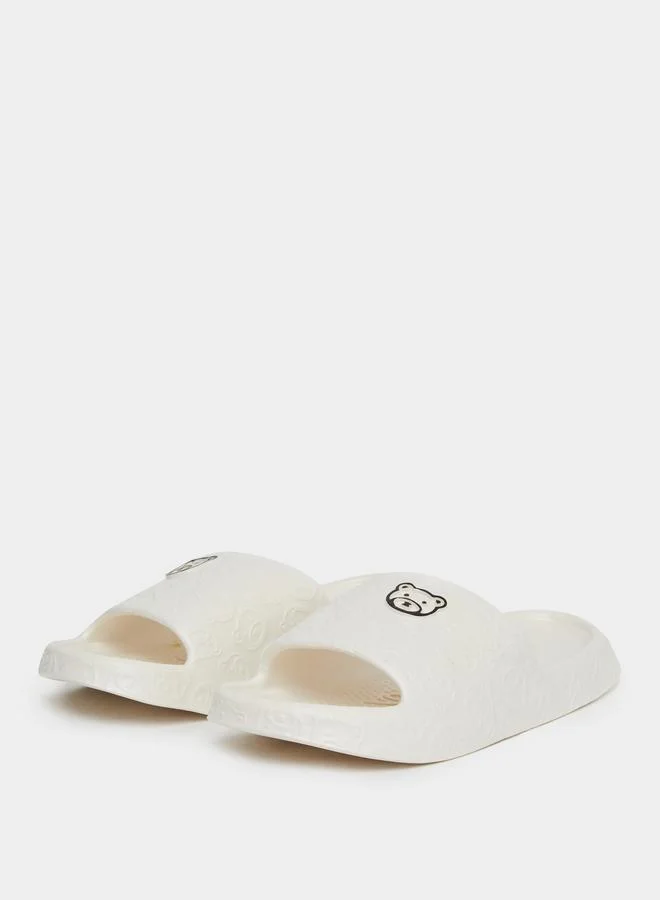 Styli Styli Bear Print Slip On Slides