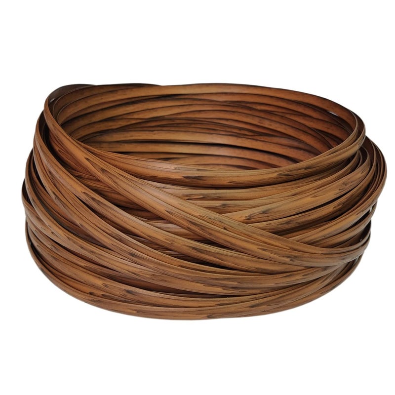 Feyart PE Rattan Strip for Outdoor Rattan Furniture Repair, 8mm Plastic Wicker for Patio Furniture Restore, 500g/65m Long (Dark Brown) - Image 1