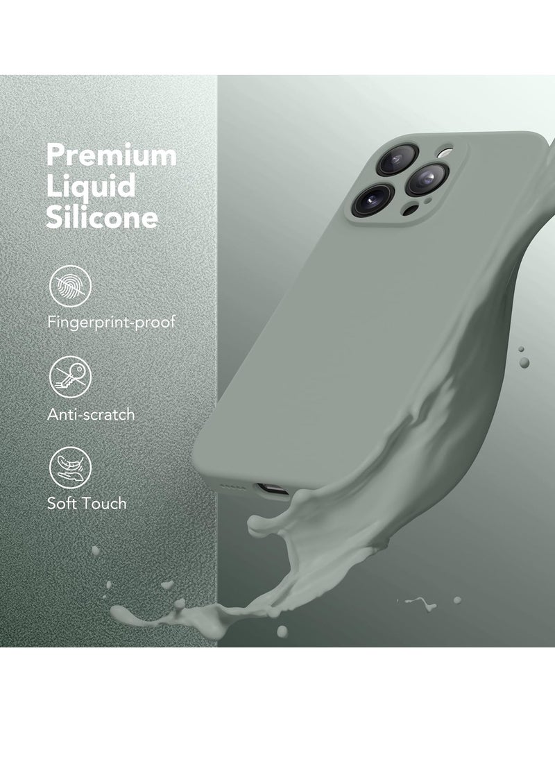 ELTRAZONE Strong Magnetic for iPhone 15 Pro Max Case Silicone, Compatible with MagSafe, [Camera Protection][2X Screen Protectors]Slim Protective Case, Soft Anti-Scratch Microfiber Lining, Calke Green - Image 2