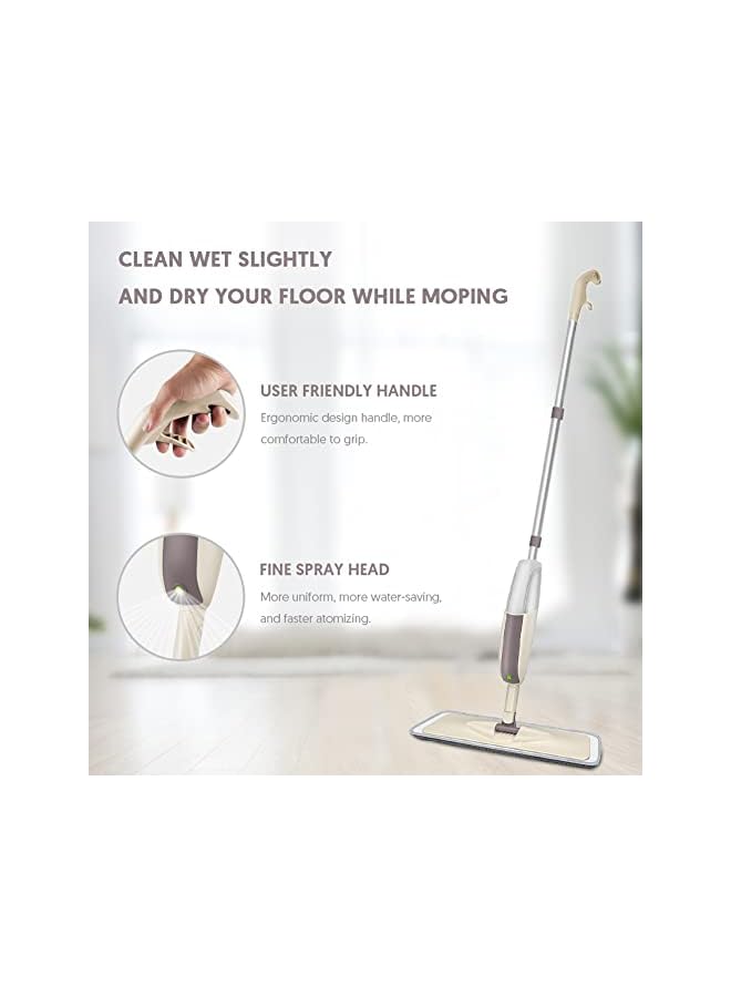 promass Spray Mop for Floor Cleaning, Floor Mop with a Refillable Bottle and 3 Washable Microfiber Pads, Dry Wet Spray Mop for Home Kitchen Hardwood Laminate Wood Vinyl Ceramic Tiles Floor Cleaning - Image 3