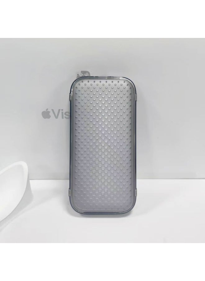 Generic - Suitable For Apple Vision Pro Battery Protective Case Apple Power Charging Treasure Protective Case Portable Storage Hanging Bag-Specifications:Black - Image 1