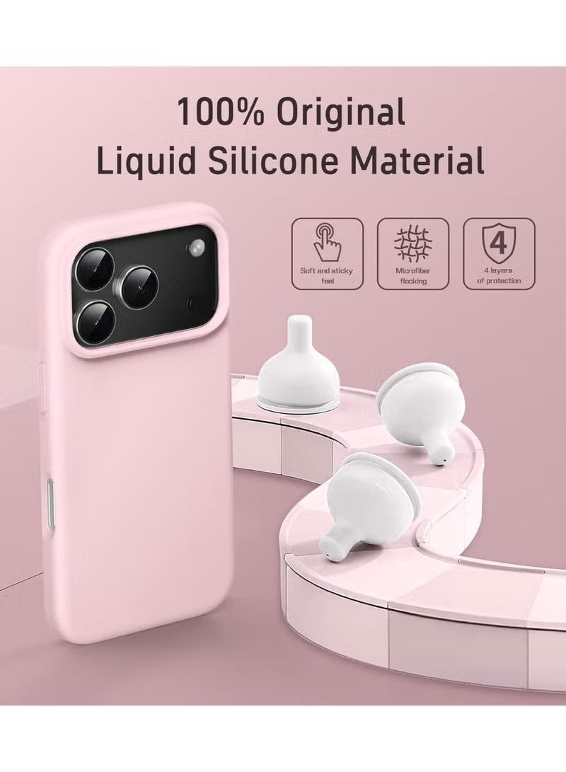 general Premium Liquid Silicone Protective Case for iPhone 17 Pro – Baby Pink - Image 3