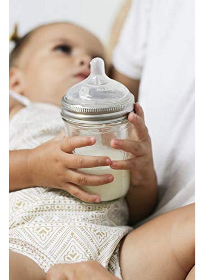 Mason Bottle 8 Ounce Glass Baby Bottles Diy Kit: Convert Your Mason Jars From Home Nontoxic Bpa And Bps Free 100% Made In The Usa - Image 4