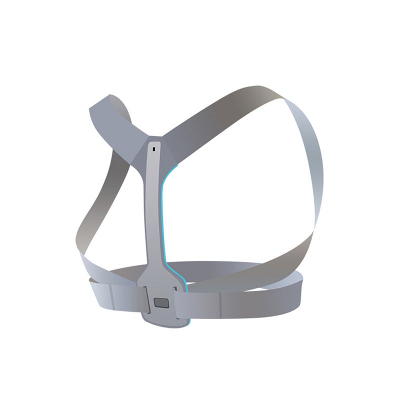 2 pcs Back Posture Adjustable Hunchback Shoulder Correct Belt for Adult - Size S (Grey) - Image 1