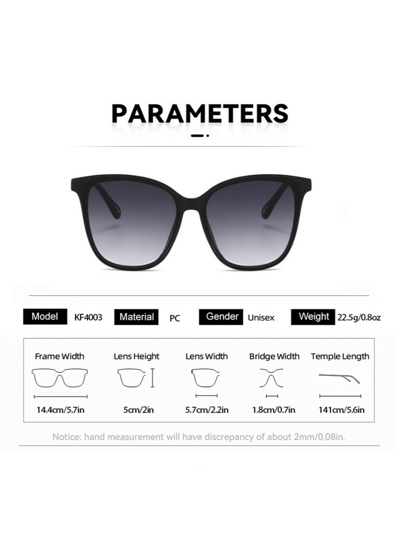 Anna Trendy Curved Stylish Square and Round Frame UV Protection Sunglasses - Image 4