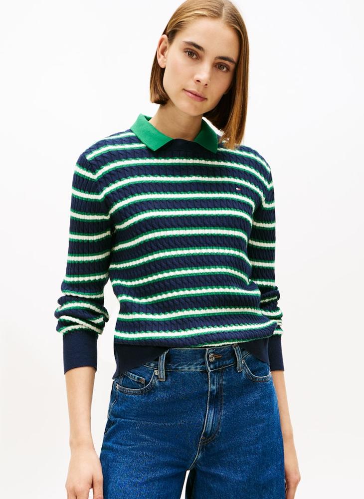 TOMMY HILFIGER Striped Pullover Sweater - Image 1
