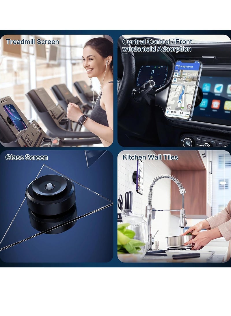 Magnetic Vacuum Suction Phone Holder for Car, Gym, and Smooth Surfaces - Image 5