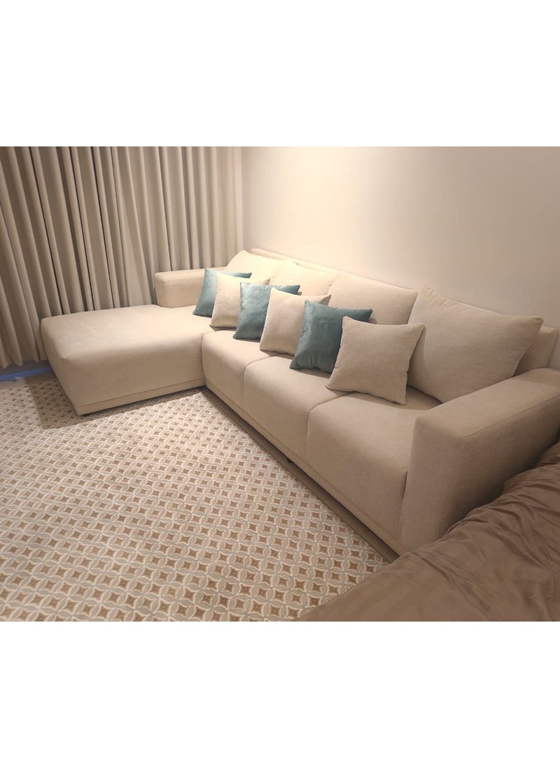 Other Manufacturer 2-piece linen corner sofa, size 300 x 180 cm, depth 90 cm  - Image 5