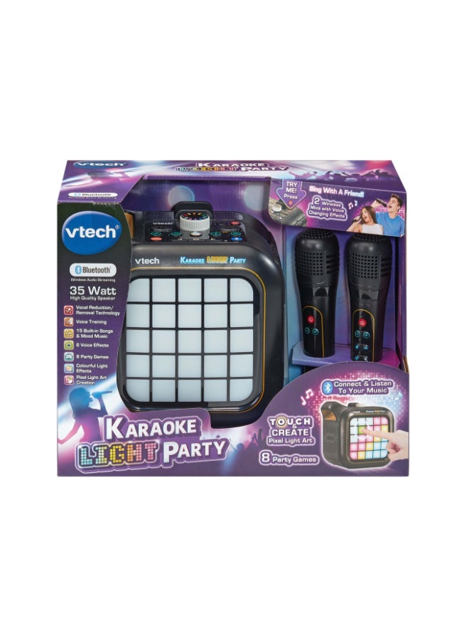 vtech Karaoke Light Party | Portable Bluetooth® Speaker with 2 Wireless Microphones | Pixel Art Lights, Built-In Games & Voice Effects | Kids Karaoke & Party Speaker - Image 5
