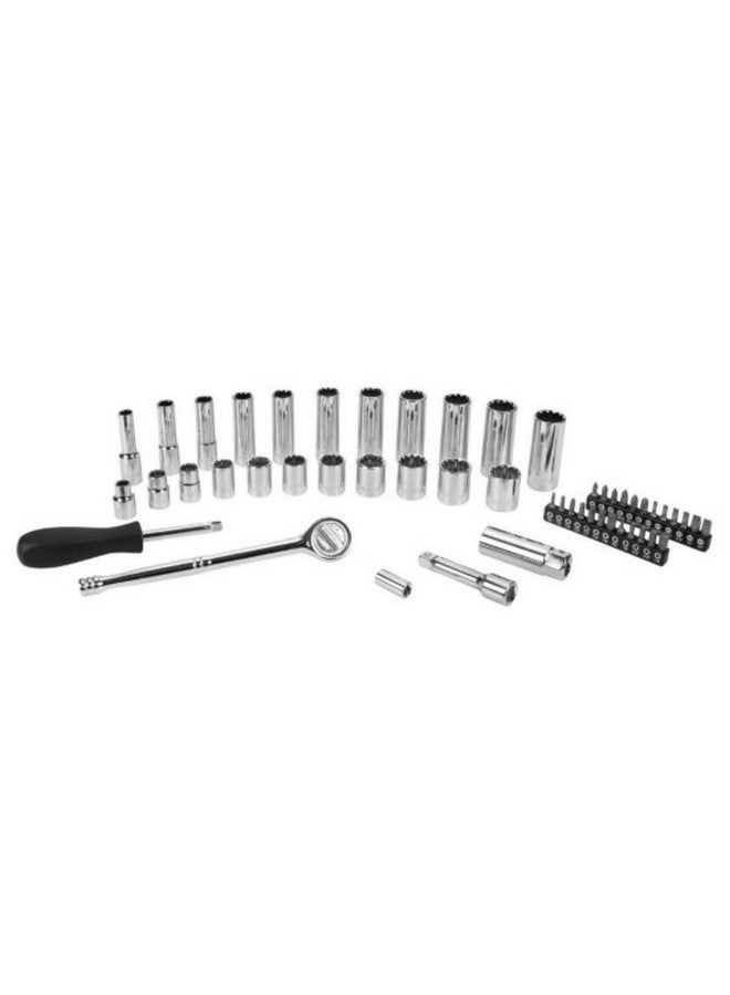 Performance Tool 189-Piece Universal SAE and Metric Spline Socket Set Silver and Black 27.94 x 38.1 x 7.87 cm W38193 - Image 2