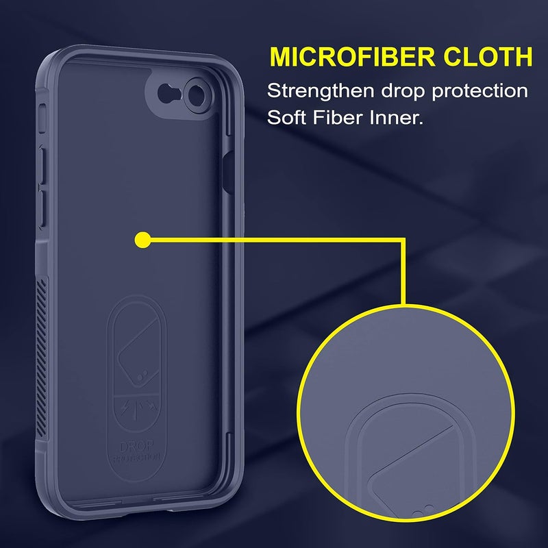 ZAPCASE غطاء خلفي لجهاز آيفون 7/8 / SE 2020 | متوافق مع غطاء خلفي لجهاز آيفون 7/8 / SE 2020 | غطاء سحري من السيليكون السائل مع حماية الكاميرا | ياقوتي - Image 4