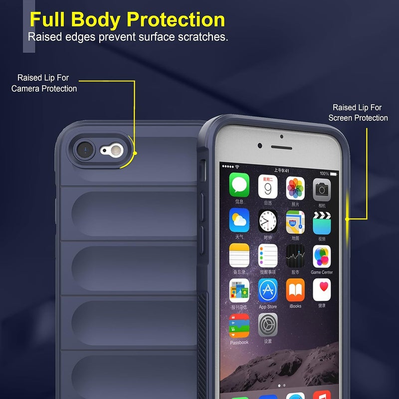 ZAPCASE غطاء خلفي لجهاز آيفون 7/8 / SE 2020 | متوافق مع غطاء خلفي لجهاز آيفون 7/8 / SE 2020 | غطاء سحري من السيليكون السائل مع حماية الكاميرا | ياقوتي - Image 3