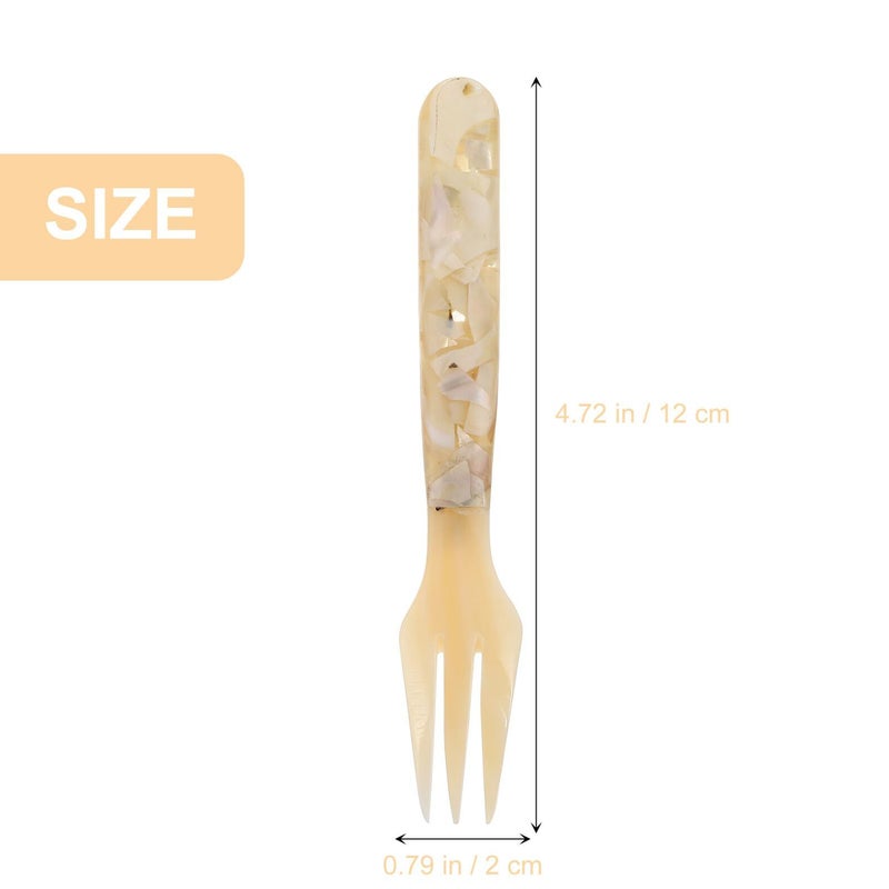 Floral Pattern Shell Dessert Cake Forks 2 Piece Set For Appetizers Party Serving - Image 3