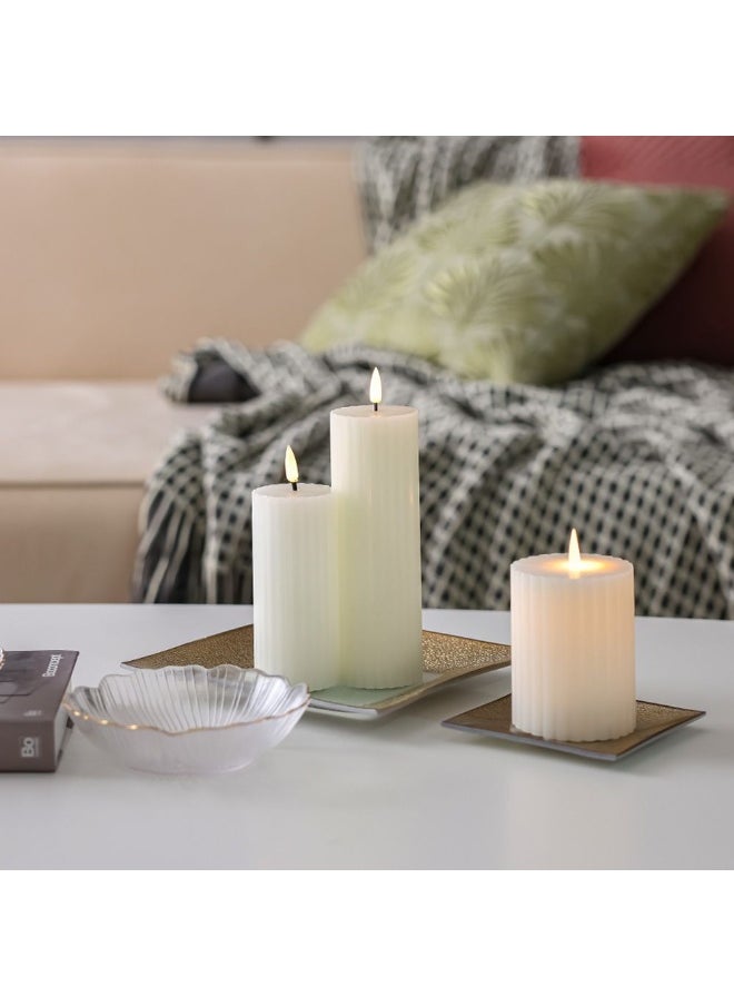 DANUBE HOME Danube Home Alice Flute Led Candle - White (5.5 X 17.5 Cm) Flameless Wax Candles With Subtle Fragrance Perfect Home Fragrance Decor 1-Piece Elegant Candle Decorative Home Accessories  - Image 4