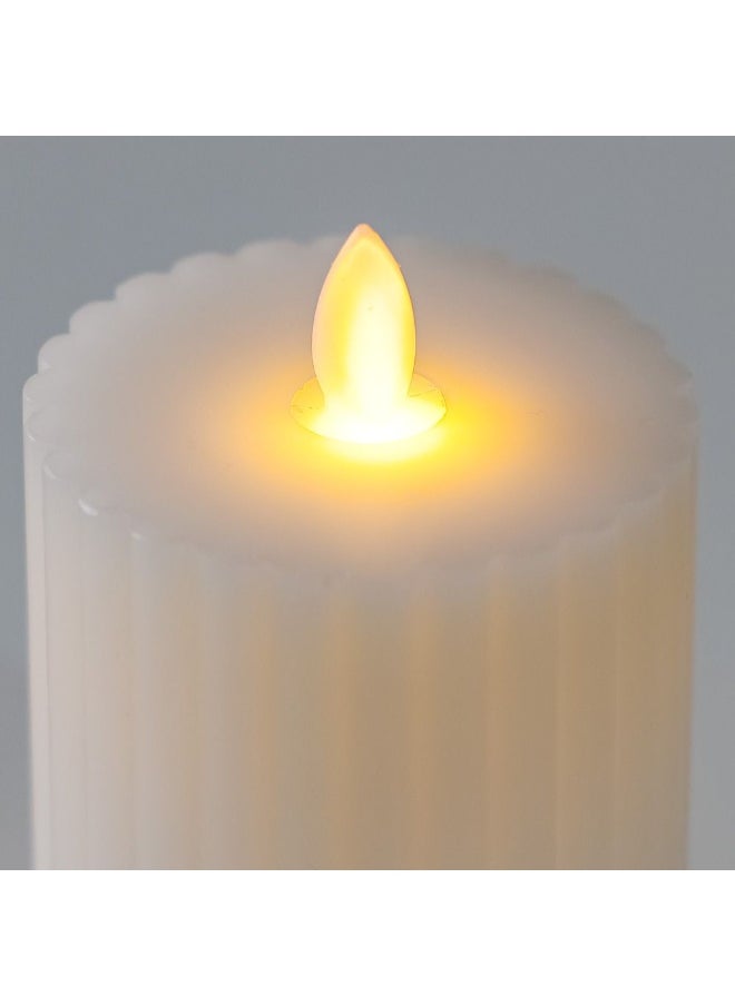 DANUBE HOME Danube Home Alice Flute Led Candle - White (5.5 X 17.5 Cm) Flameless Wax Candles With Subtle Fragrance Perfect Home Fragrance Decor 1-Piece Elegant Candle Decorative Home Accessories  - Image 2