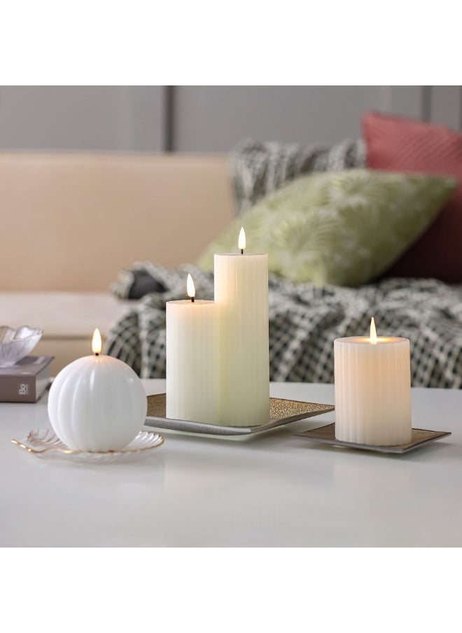 DANUBE HOME Danube Home Alice Flute Led Candle - White (5.5 X 17.5 Cm) Flameless Wax Candles With Subtle Fragrance Perfect Home Fragrance Decor 1-Piece Elegant Candle Decorative Home Accessories  - Image 5