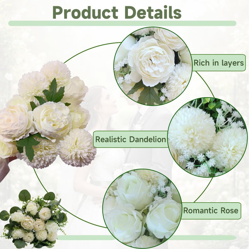 Autokcan 150 Pcs 10 Kinds Artificial Greenery Stems Bulk with Flowers Fake Eucalyptus Leaves Stems Bundle Faux Greenery Plant Branches for Floral Wedding Arrangement Home Decor Vase Bouquets - Image 2