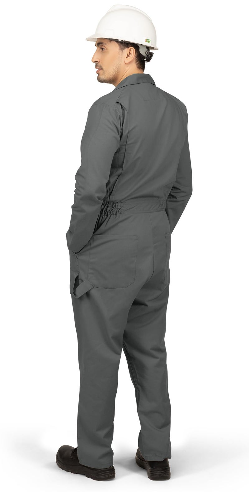 NY Threads Menâ€™s Twill Coverall Relaxed Fit Long Sleeve Utility Work Wear, Medium, Grey - Image 1