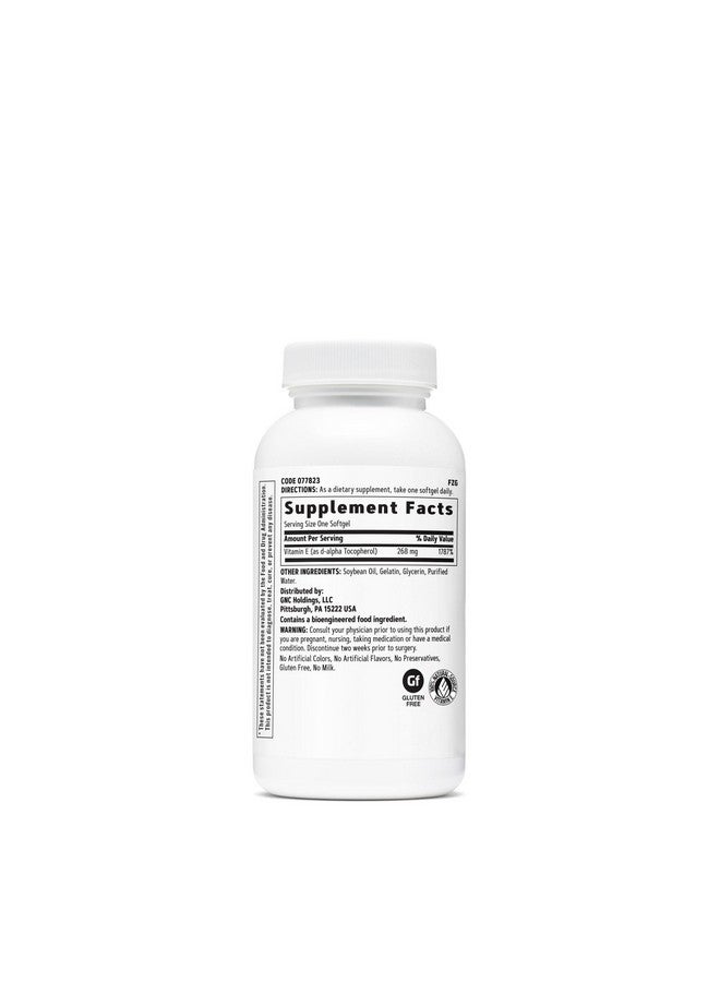 GNC Vitamin E 400IU, 180 Softgels, Supports Healthy Cardiovascular System - Image 2