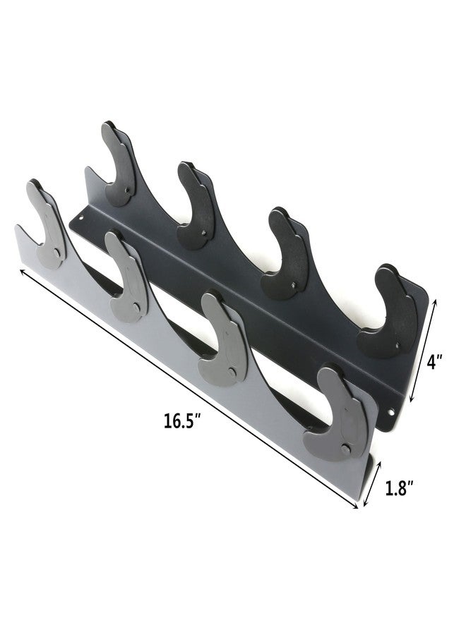 Tamisom Wall Mounted Olympic Barbell Rack Horizontal Barbell Storage Rack Weight Bar Holder for 4 Bars - Image 2